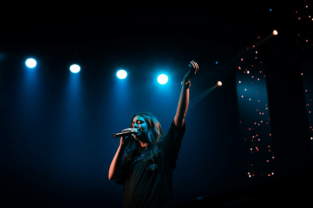 singer performing live