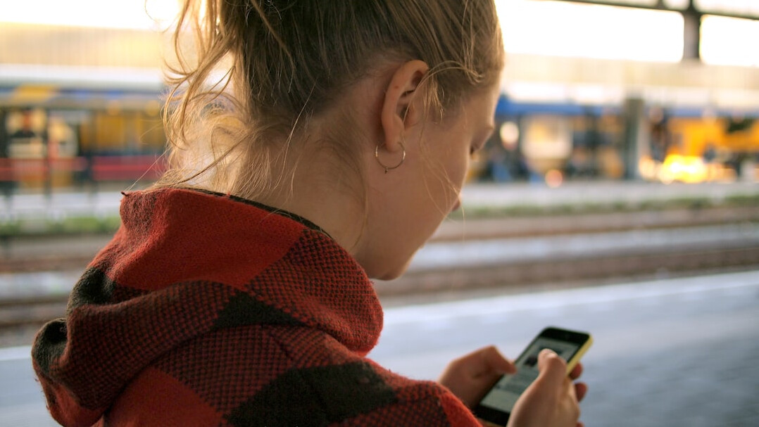 woman using phone